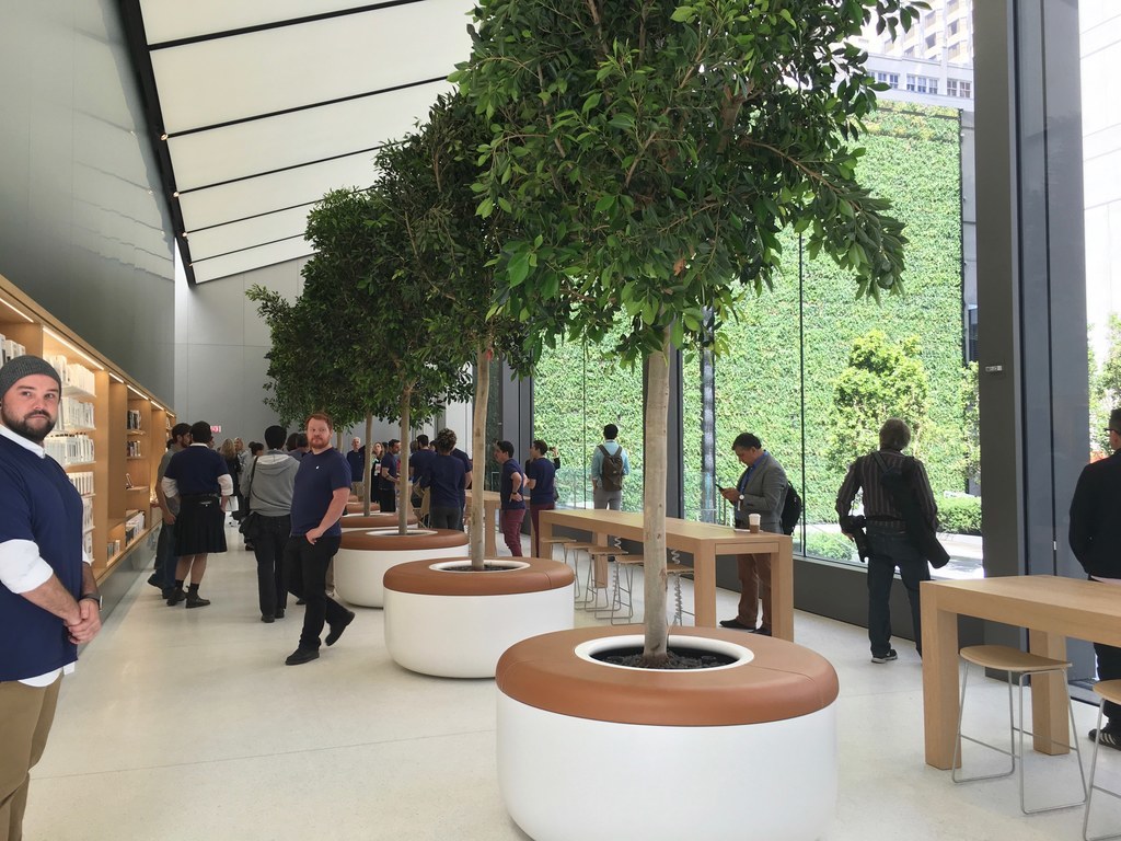 Highland Village Apple Store, closed for remodeling, may get trees