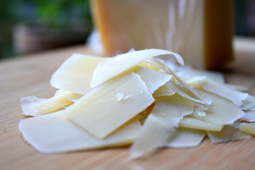 Hard cheese like Parmesan can be tough to slice thinly with a knife, let your Y-Peeler do the work for you.