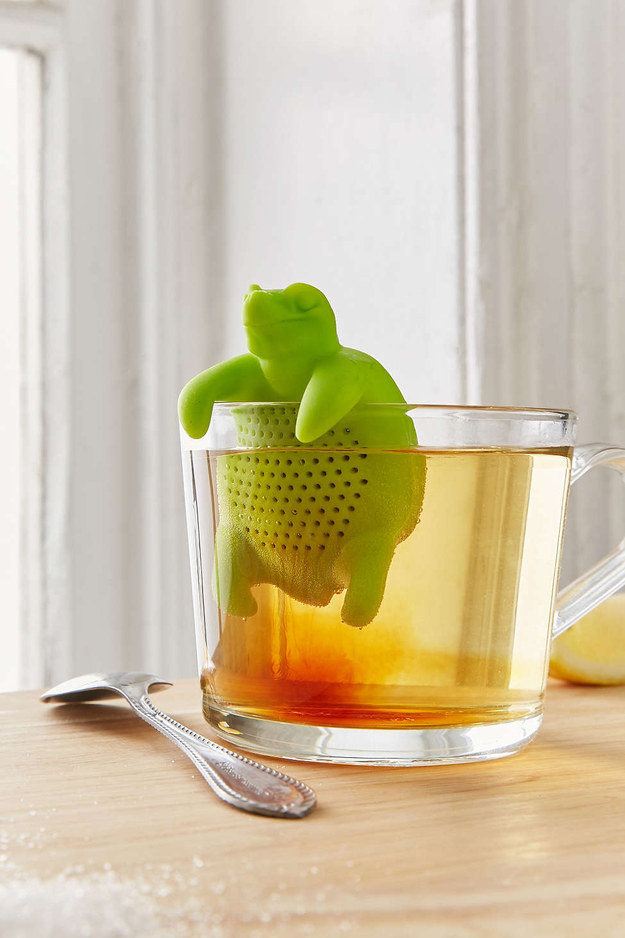 A turtle looking for a mug to use as a hot tub (so he can brew you up some tea).