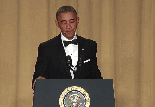The final minutes of Obama’s speech were spent on a skit that imagined what he might do after leaving office. He concluded with “Obama out” and a mic drop.