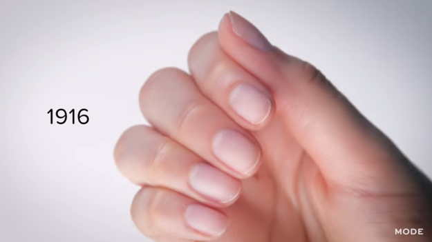 It starts in 1916, when nails were short, simple, and polish-free.