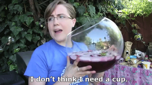Rules are made to be broken. As are wine glasses, frankly.