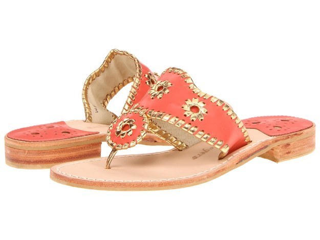 Gold-detailed sandals that add some prep to your step.