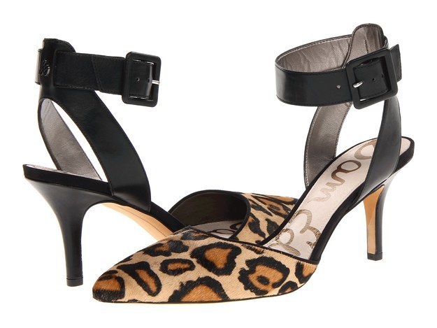 Kitten heels that are more like ~baby leopard~ heels.