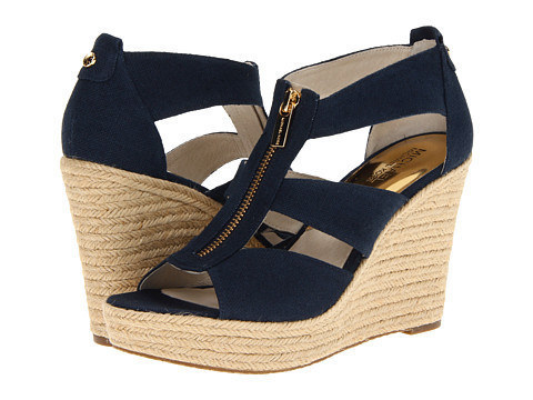 Espadrille wedges that zip up the front.