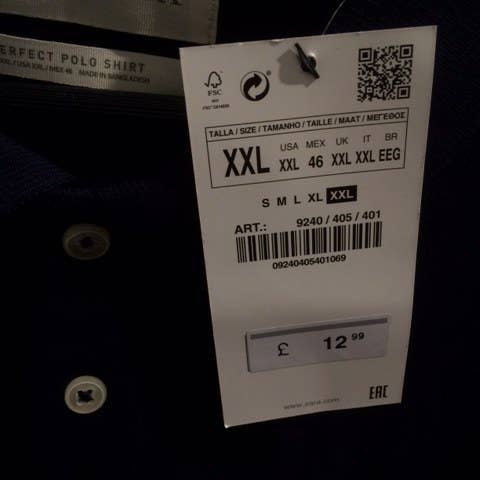 Hemos intentado comprar ropa XXL en Zara y esto es lo que ocurrido