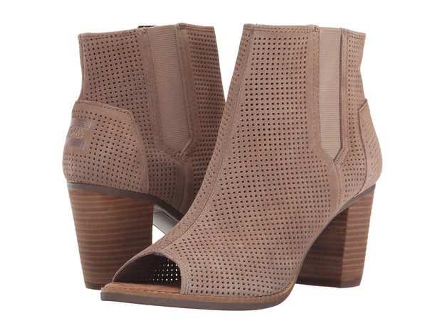 Toms perforated booties that'll transition back into fall.