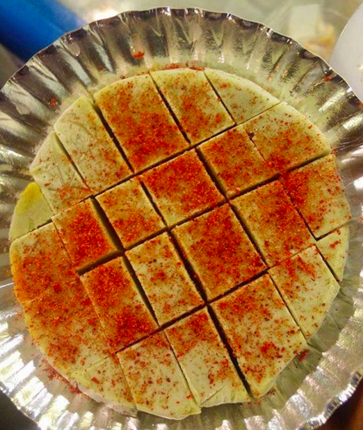 Guava kulfi with salt and chilli powder at Bombay Kulfi.