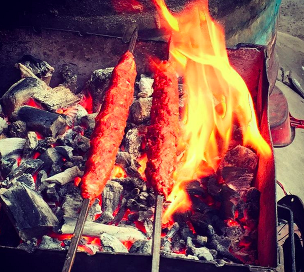 Kebabs at Mannady Kabab Centre in Georgetown.