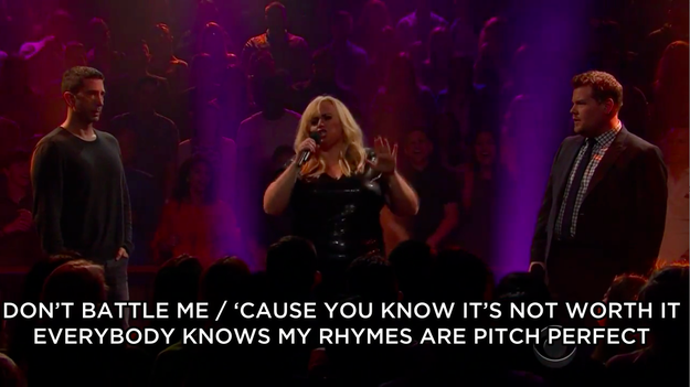 Watch Rebel Wilson Destroy David Schwimmer And James Corden In A