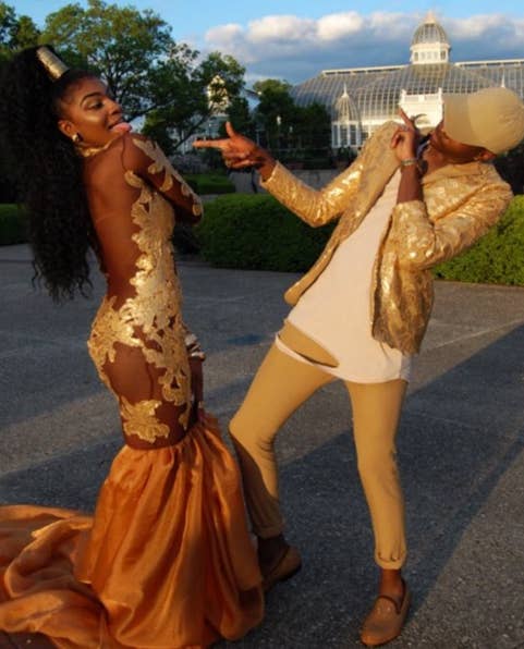 coming to america prom dress This Teen Designed An Amazing Handmade Coming To America Prom Dress