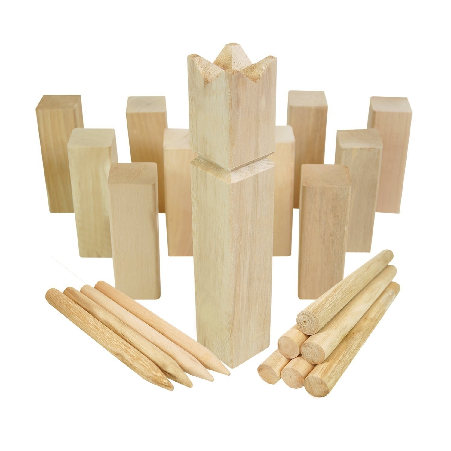 Beste Rezension: "Wir haben schon einige Kubb-Spiele und verschenken sie auch gern. Holzverarbeitung ist sehr gut. Volle fünf Sterne." -