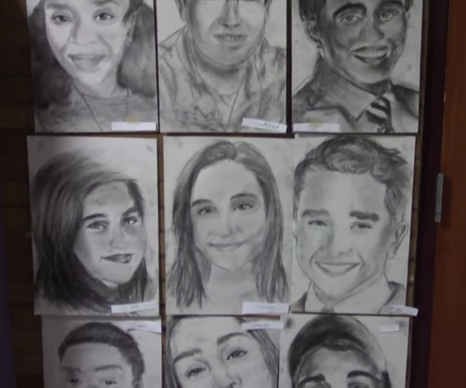 For the past several months, Phillip's been secretly drawing every single person in his senior class — all 411 of them.