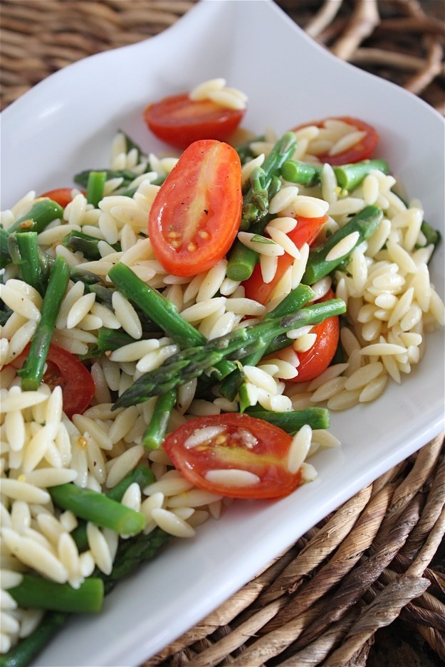 Lemon Orzo With Asparagus and Tomatoes