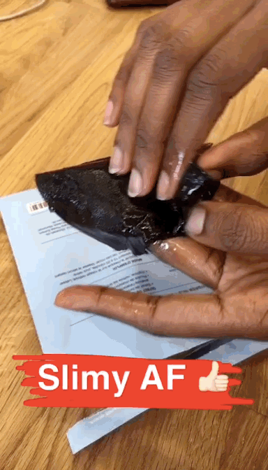 The sheet is soaked in the skin care product that actively works on your face, hence the slime factor.