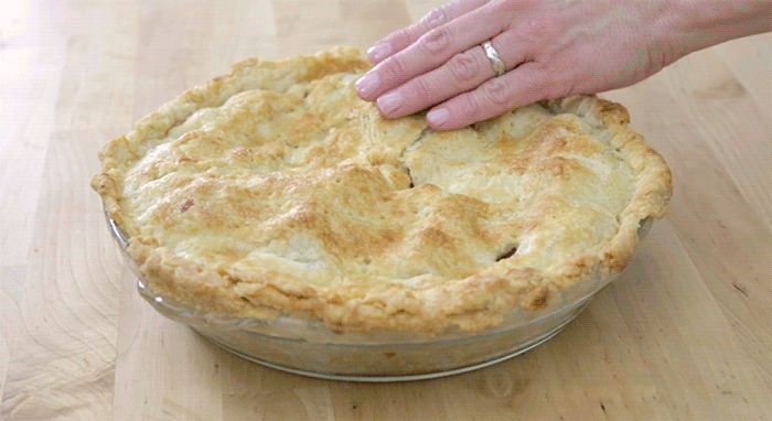 Other tips for baking the perfect pie are cutting your fruits correctly (the flatter the better) and venting properly. Check out more pie science here.