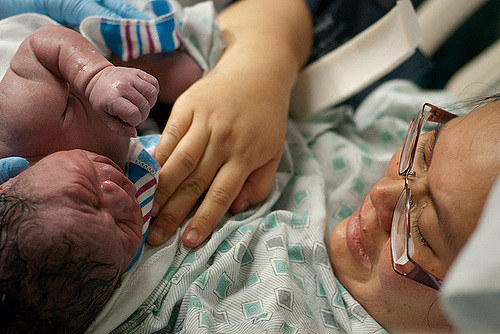 When you give birth there is that amazing moment when the nurse gives you your child for the first time.