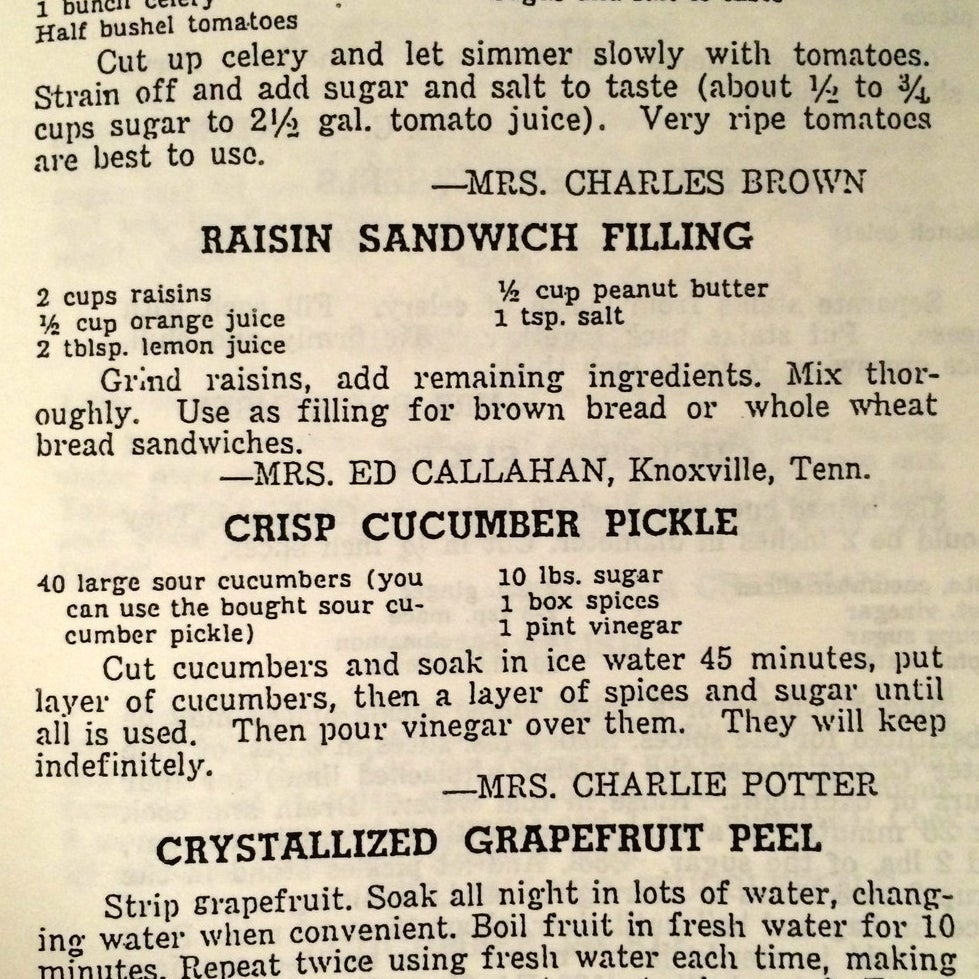 My grandmother&#x27;s recipe for raisin sandwich filling.