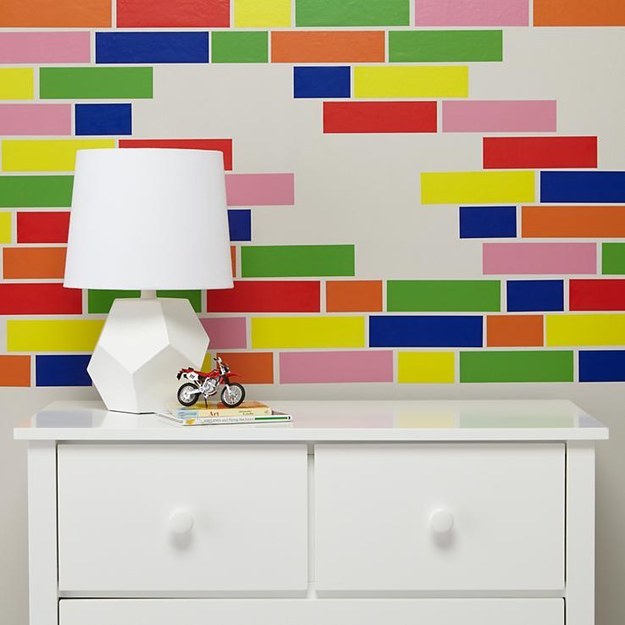 Bricks to stack up on a blank wall.