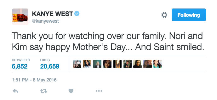 Kanye West Shared A Sentimental Mother S Day Tweet In Honor Of His Mom