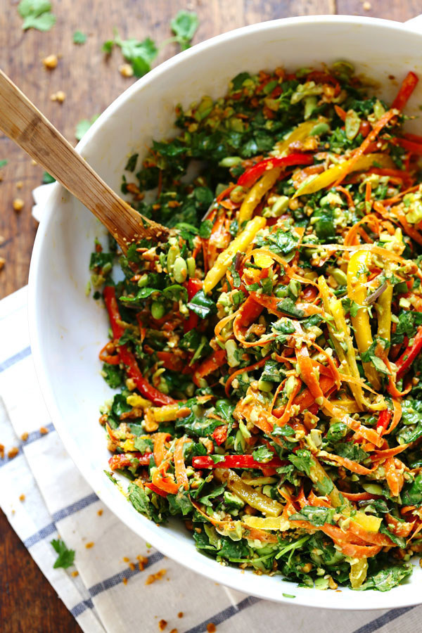 Chopped Thai Salad With Sesame Garlic Dressing