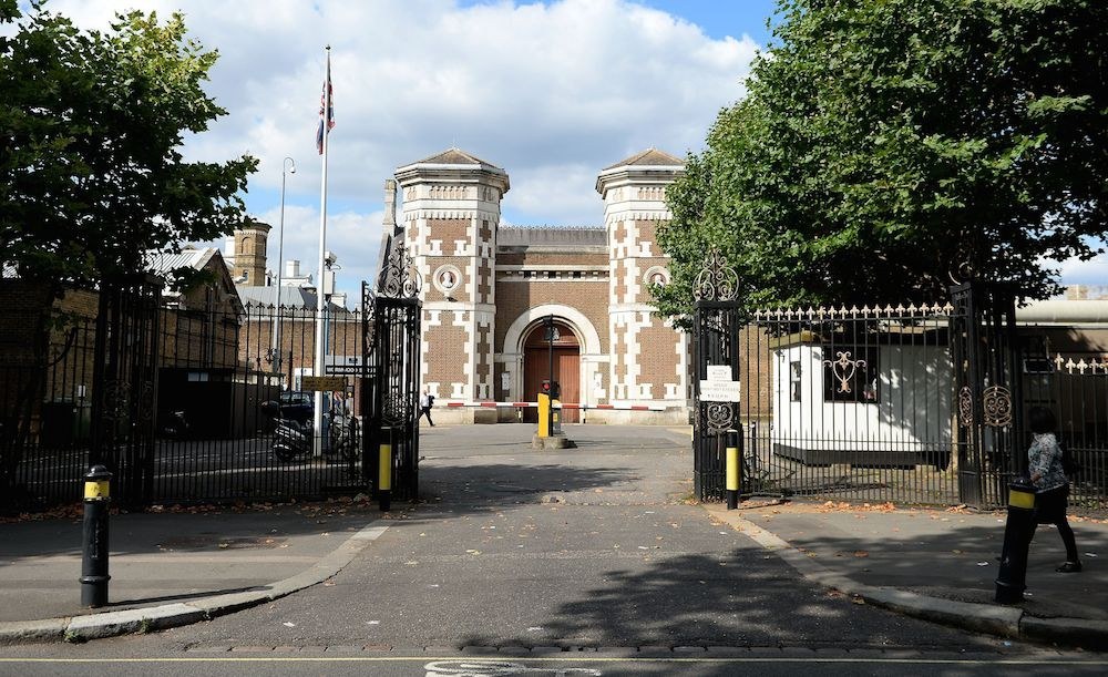 The main entrance of HMP Wormwood Scrubs in Hammersmith.