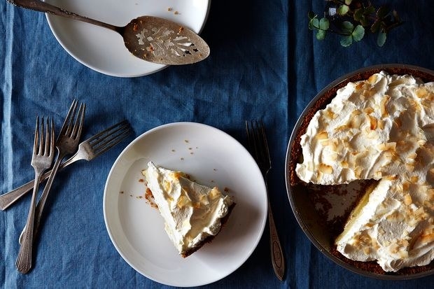 When you're not off on a tropical trip this summer, let this pie cure your no-vacation woes. Get the recipe.