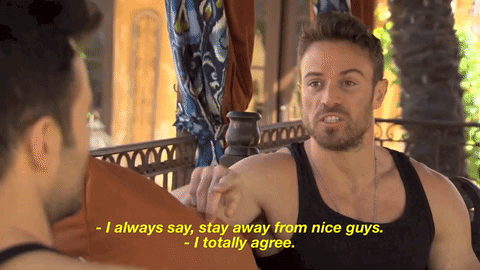Daniel is HILARIOUS in this episode. Not on purpose. I thought he was just drunk in the first episode, but it turns out he actually cannot form coherent words. Since Daniel obviously has no friends, he decides to become the Gretchen Wieners to Chad's Regina George. He just sits around in a tank top echoing everything Chad says. He says "protein shake" like fourteen times. It's like watching performance art.