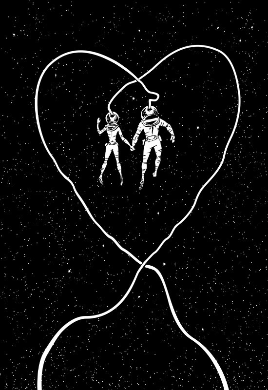 "Space Love", de Scott Brian madeiras. ilustrações delicadas