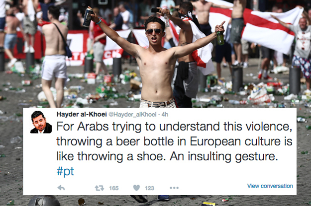 This Muslim Guy Mocked Soccer Hooligans And Made A Great Point About