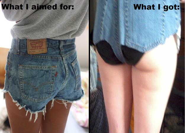 Have you ever tried to turn an old pair of jeans into stylish shorts?