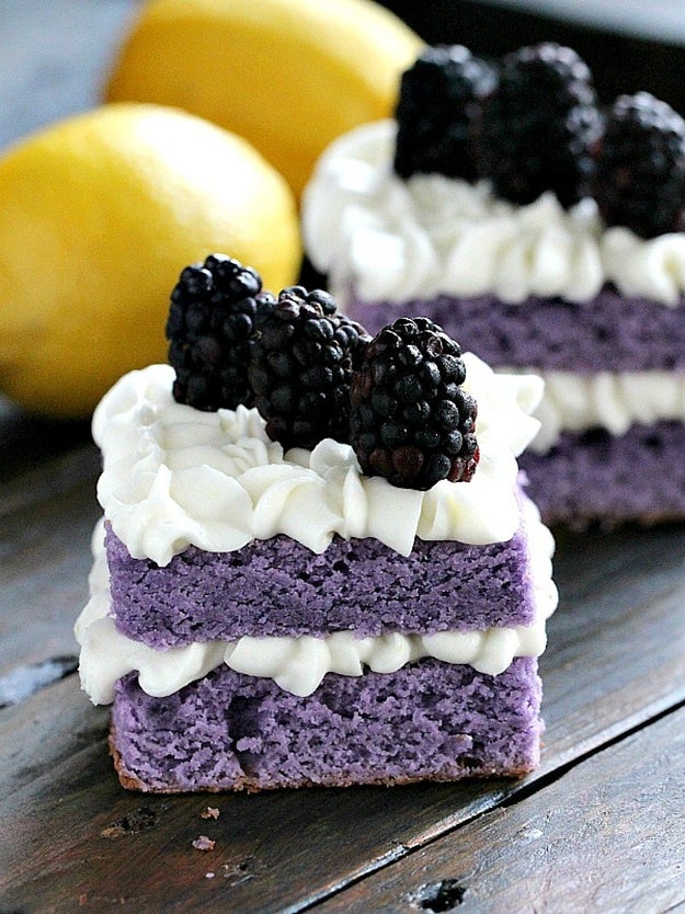 Vanilla Purple Cake With Lemon Buttercream