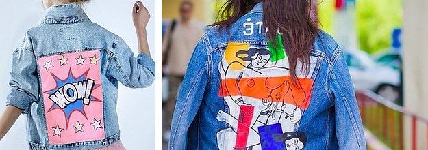 18 Ideas geniales que te harán querer pintar a mano todas tus chamarras