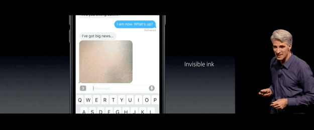 Apple announced a bunch of new features for iMessage today, one of which, 'Invisible Ink', the company seemed to think would be great for fun surprises like engagement announcements.