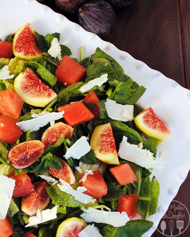 Fig Watermelon Spinach Salad