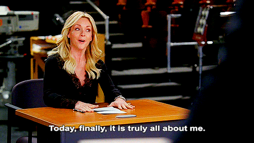 "Today, finally, it is truly all about me."