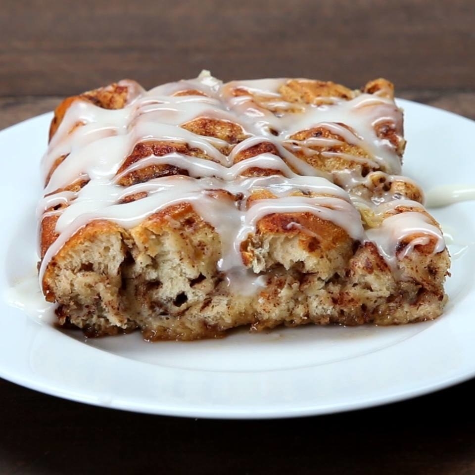 Family-Style Cinnamon Roll French Toast Bake