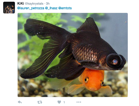 Other people compared her swollen eyes to a fish.