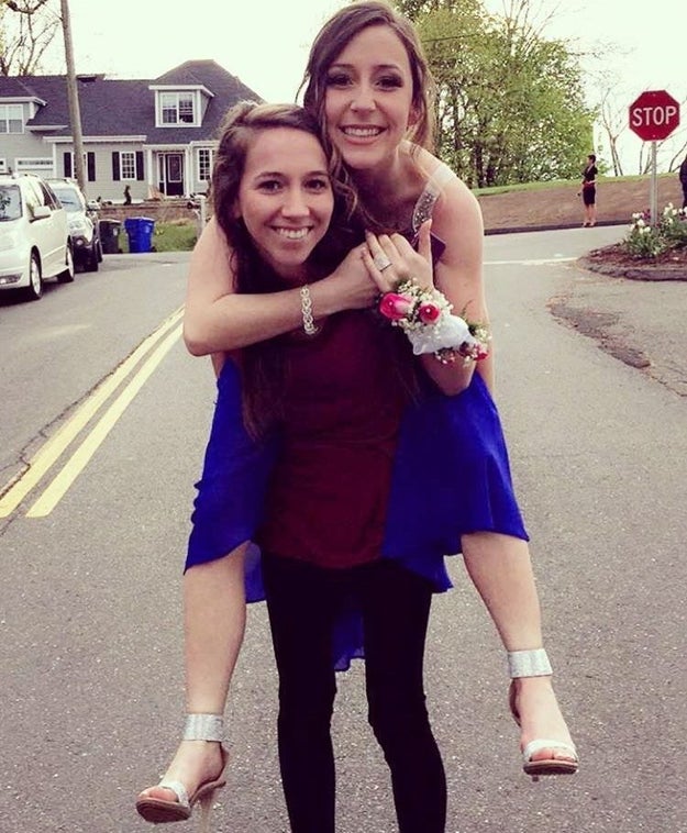 This is Emily Petrozza, a 21-year-old resident of Newington, Connecticut, and Lauren, her 17-year-old sister.