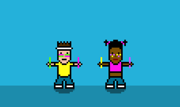 A lot of rave dance moves resemble breakdancing ones, but with a ton of glowsticks and fluorescent colours involved. Rave was born out of warehouses during the '80s acid-house era and eventually became its own (massive) subculture in the '90s.