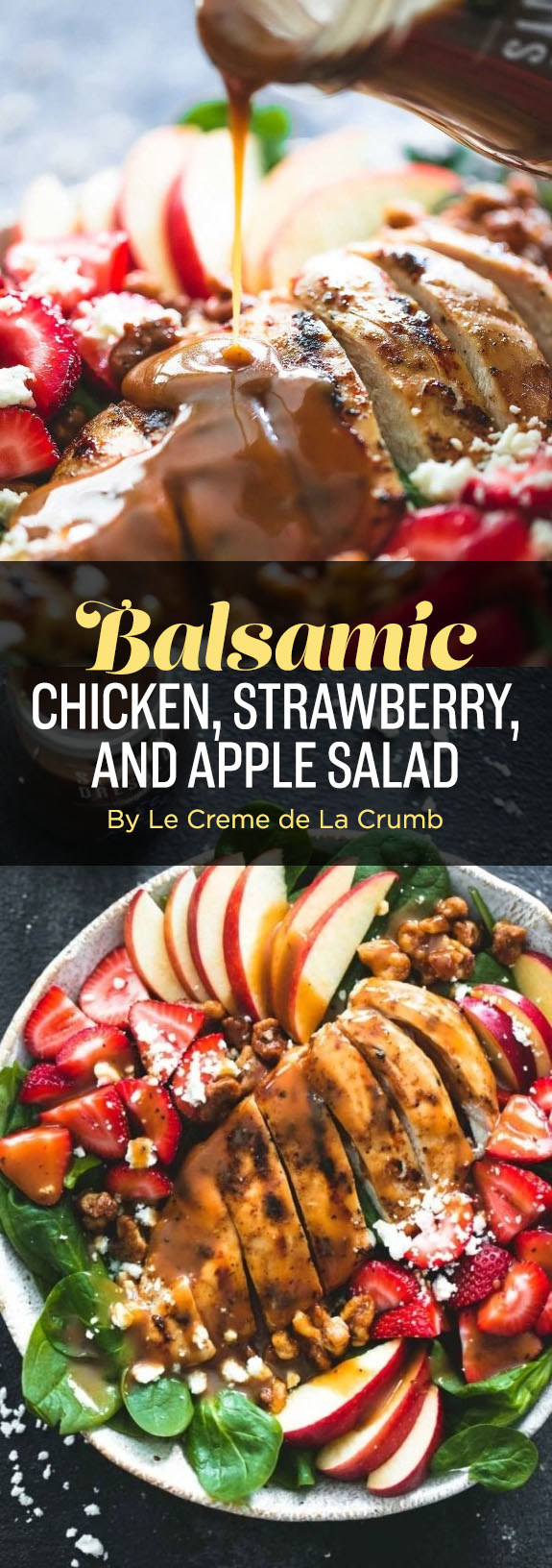 Balsamic Chicken, Strawberry, and Apple Salad