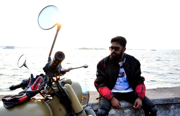 This is 22-year-old Rohith Subramanian from Chennai, who is currently biking across India.