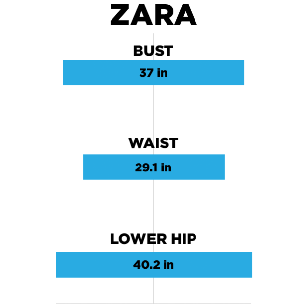 zara dress size chart