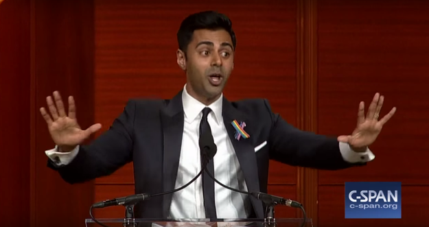 But Minhaj saved his sharpest barbs for members of Congress: "Thing is, Congress's approval rating is 12%. That's not even one star on Yelp. There are restaurants with rat infestations that are rated better than Congress."