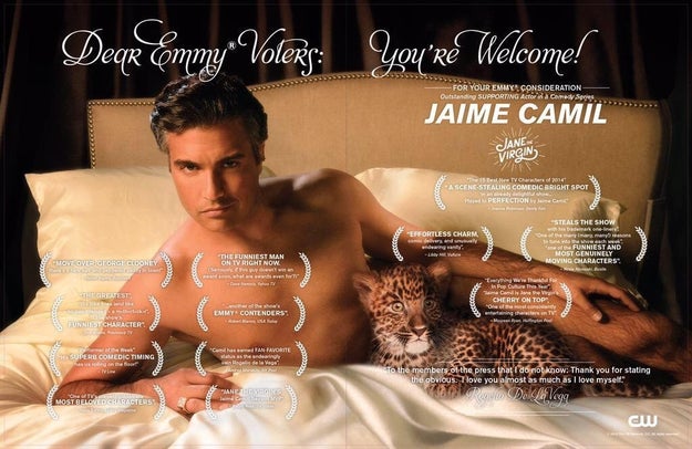This isn't the first time Jaime was suggested for an Emmy nomination. Last year, we got this lovely FYC ad: