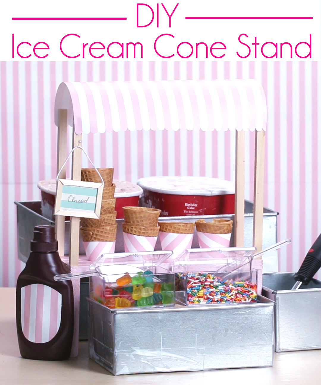 DIY Ice Cream Tabletop Stand