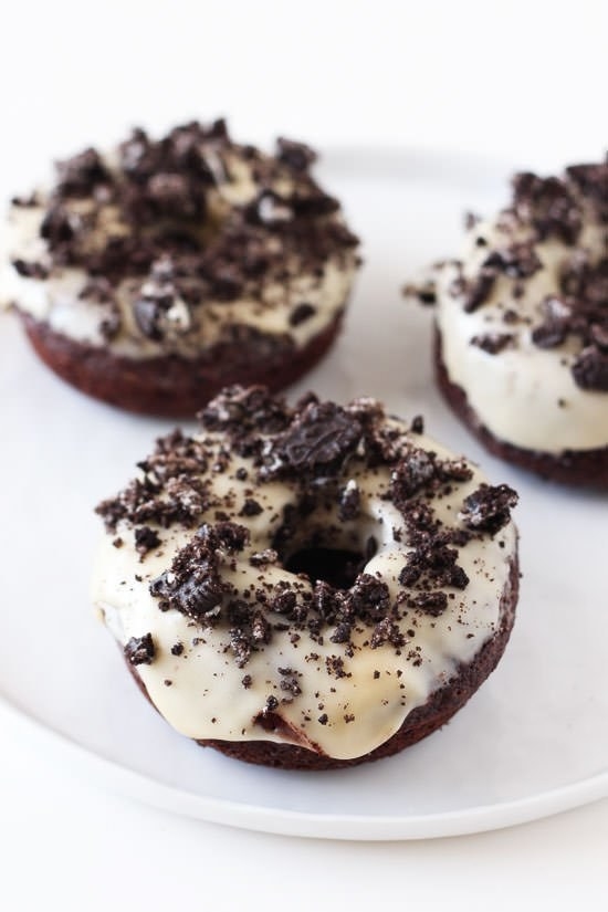 Cookies and Cream Chocolate Doughnuts