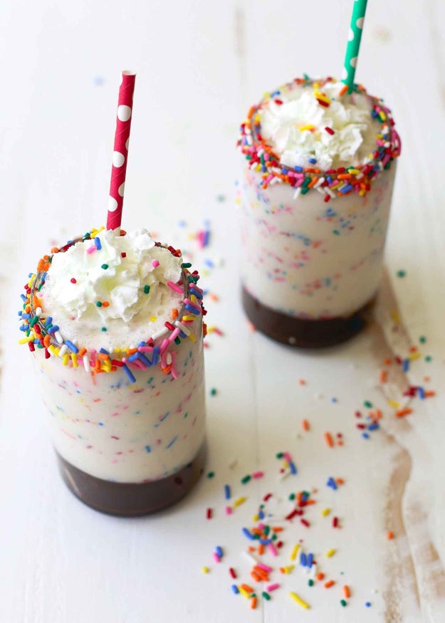 Funfetti Cake Batter Milkshakes