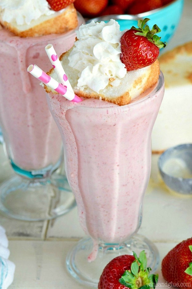 Boozy Strawberry Shortcake Milkshake