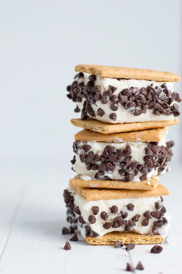 Frozen Yogurt Smores Sandwiches